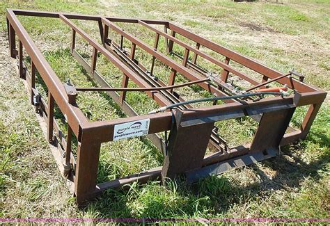 bale accumulator skid steer|pull behind square bale accumulator.